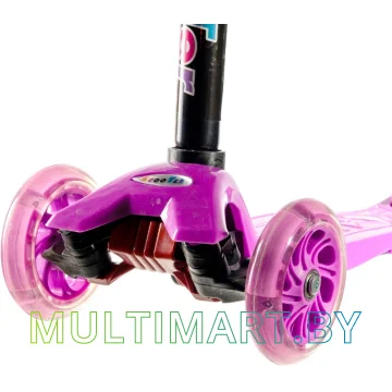 Самокат 21st Scooter Maxi VIOLET 036S фиолетовый, прозрачные колёса картинка 2